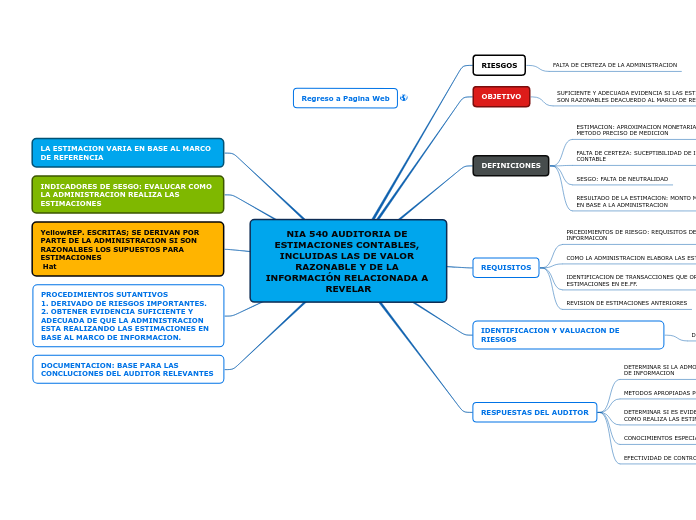 Nia 540 Auditoria De Estimaciones Contable Mind Map 5696